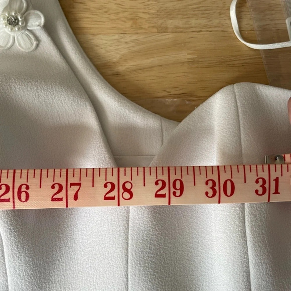 Dress the Population one shoulder floral appliqué Dress white 18470 - Picture 14 of 14